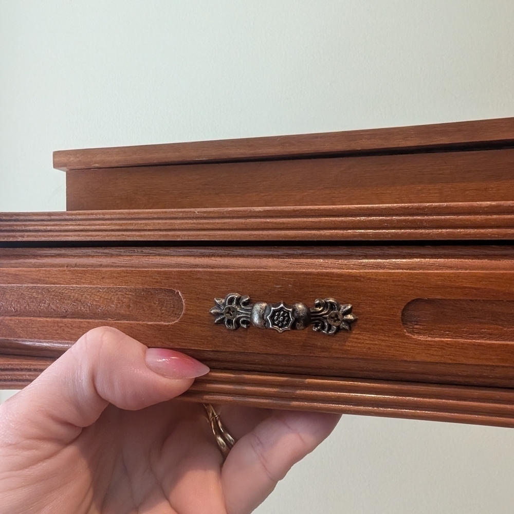 Wooden Jewelry Organizer with Drawer - Picture 4 of 11
